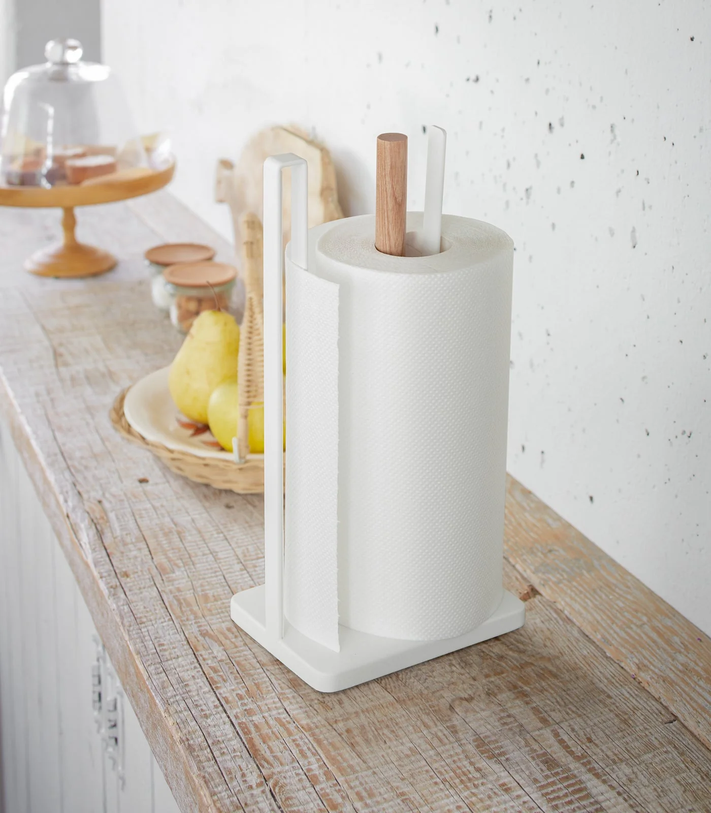 Paper Towel Holder - Steel + Wood - Image 2