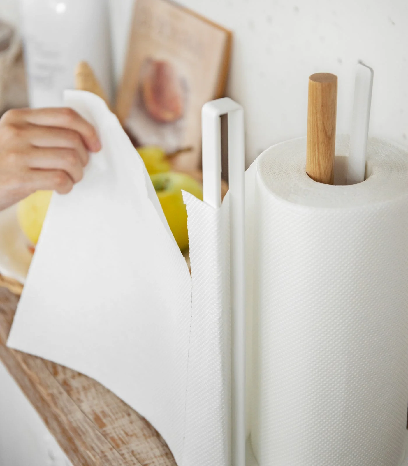 Paper Towel Holder - Steel + Wood - Image 4