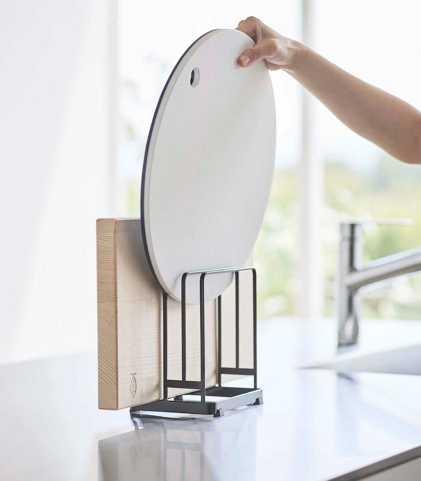 Round Cutting Board Stand - Steel - Image 11